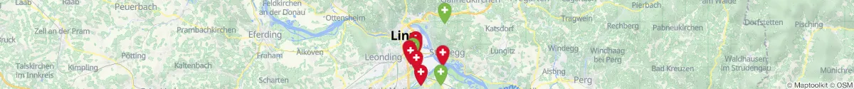 Kartenansicht für Apotheken-Notdienste in der Nähe von Steyregg (Urfahr-Umgebung, Oberösterreich)